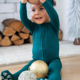 Evergreen Zippered Footie