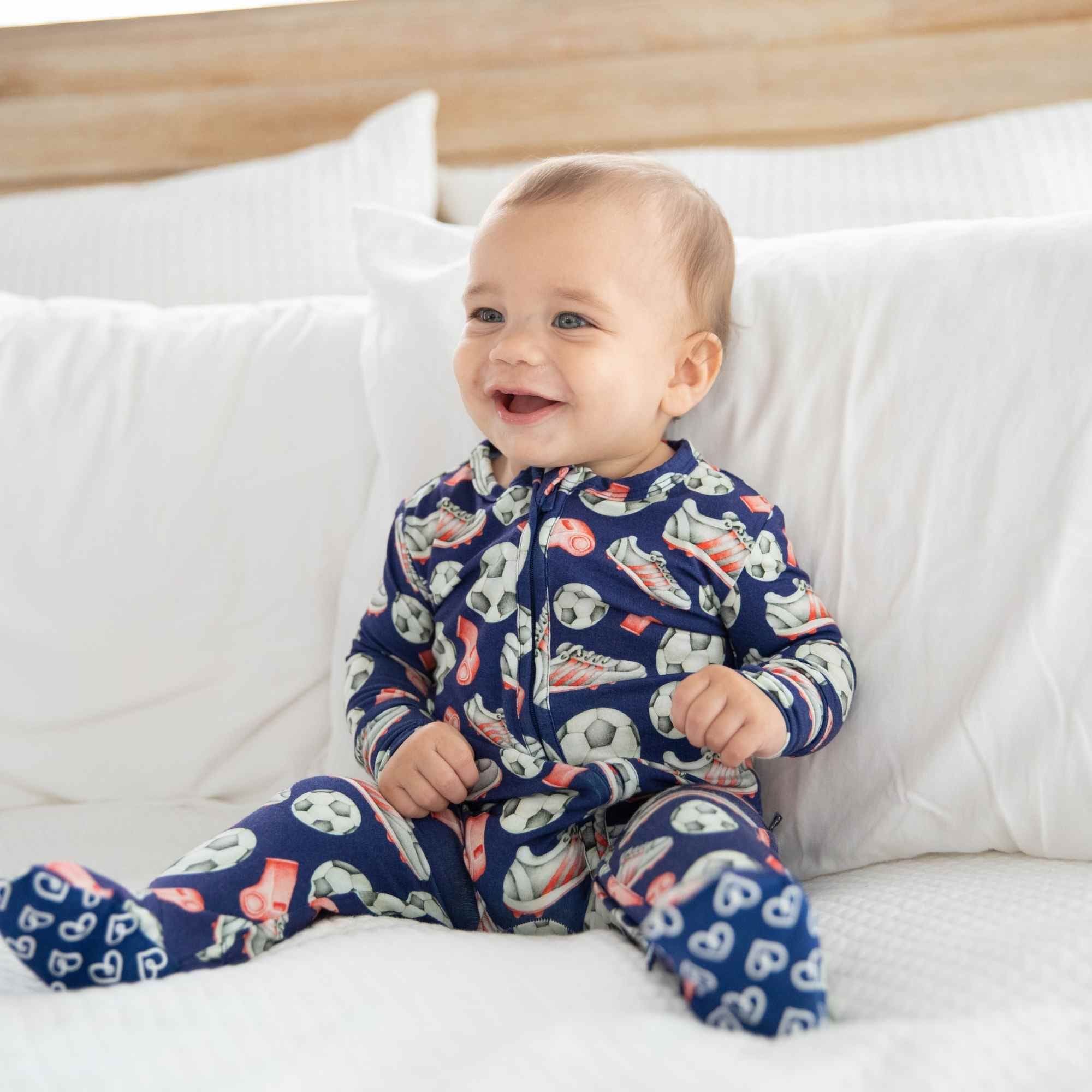 David Bamboo Zippered Footie