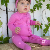 Raspberry Ruffled Footie