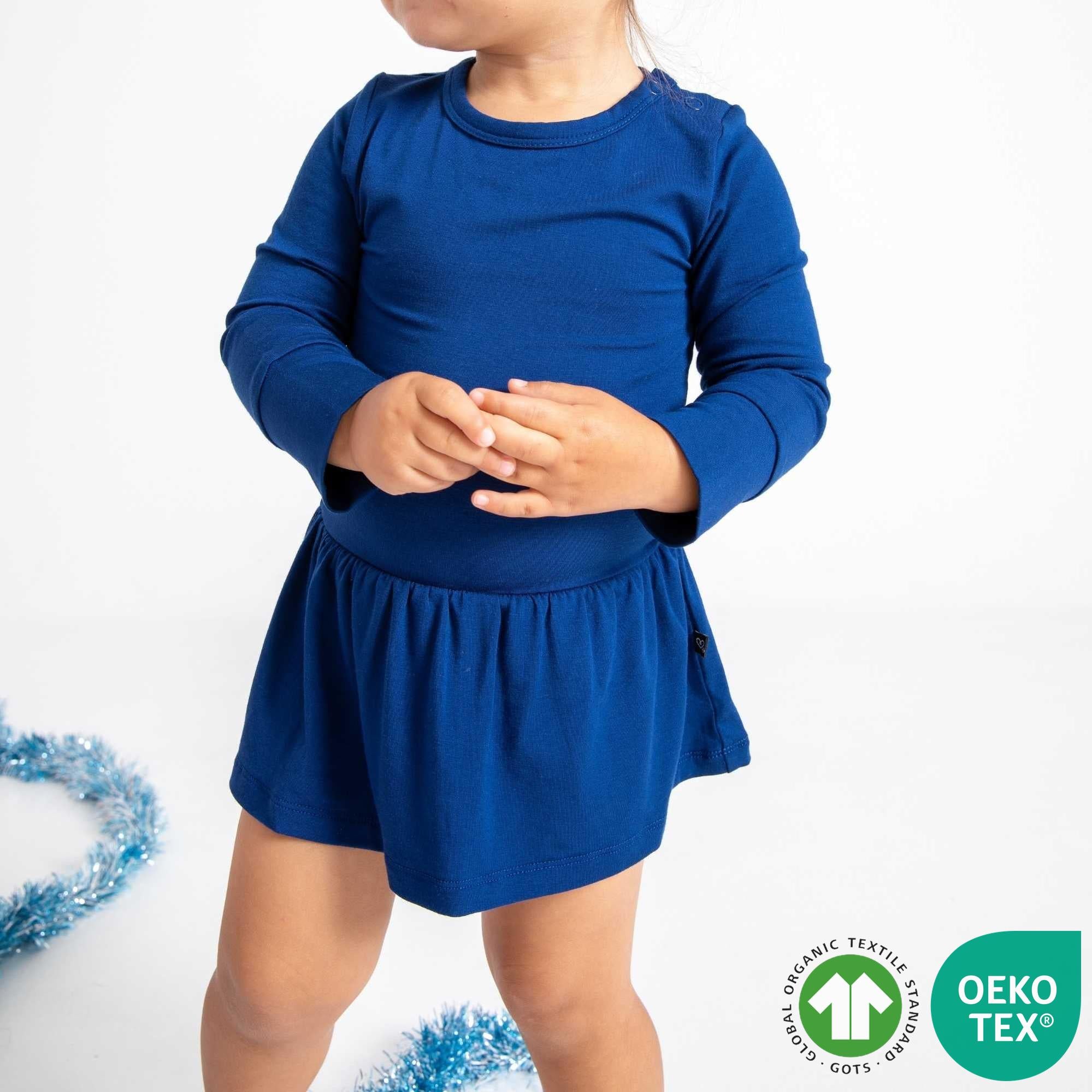 Navy Skirted Bodysuit