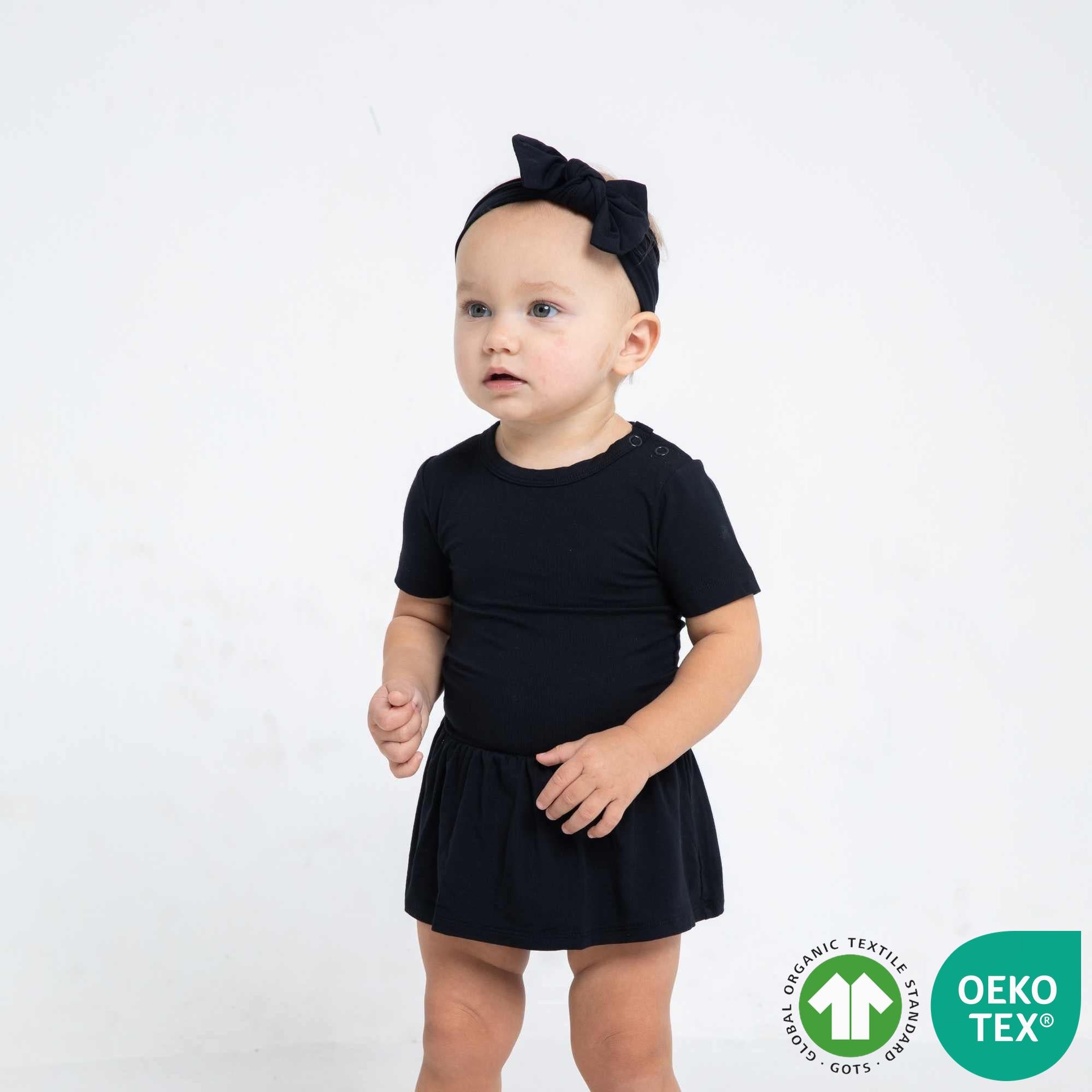 Black Skirted Bodysuit