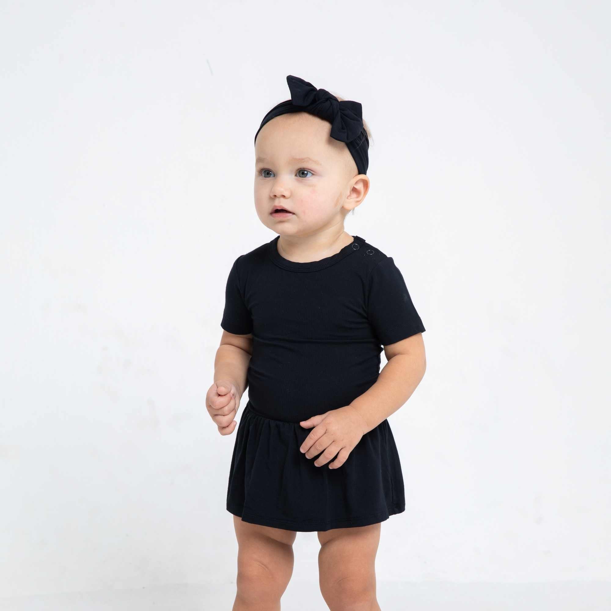 Black Skirted Bodysuit