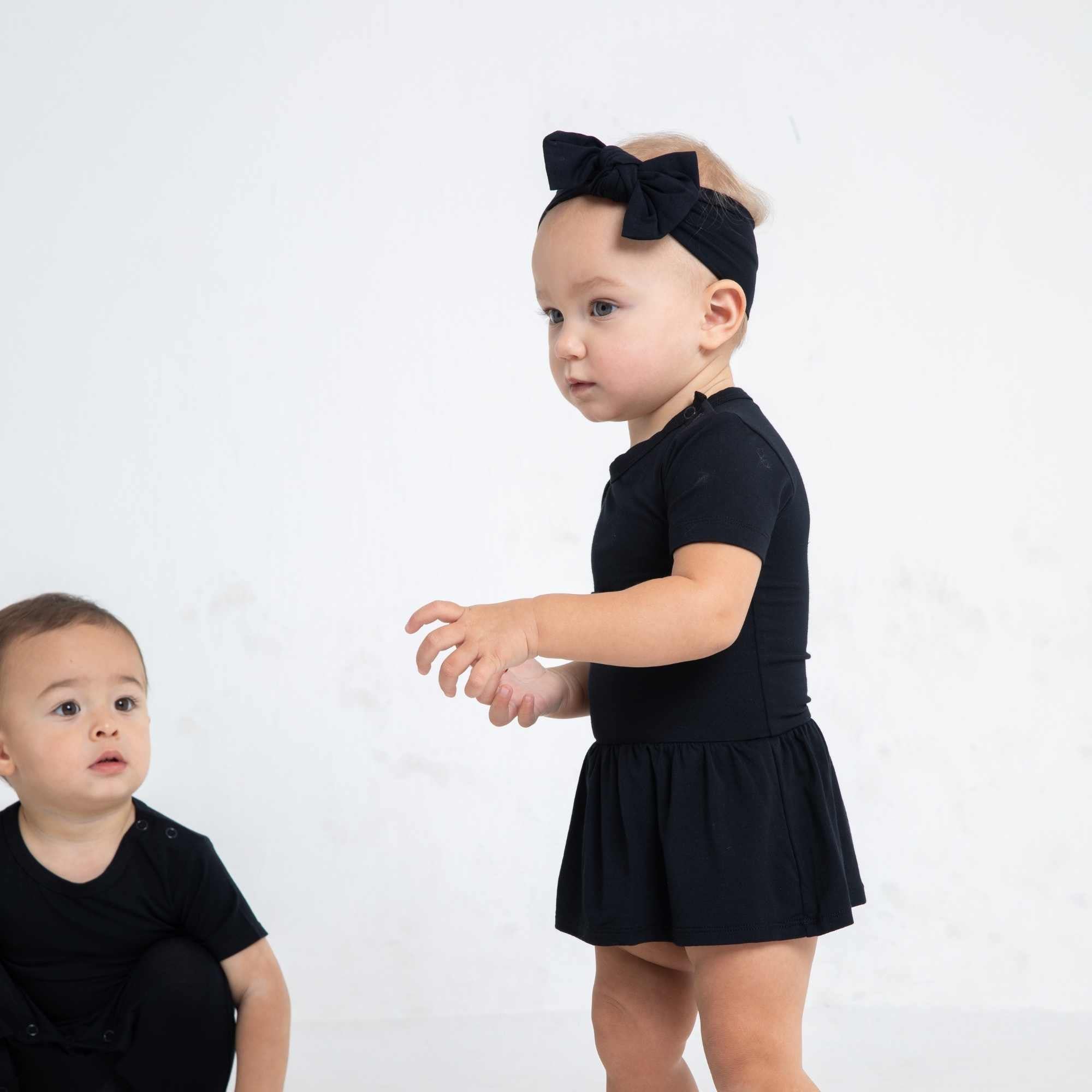 Black Skirted Bodysuit