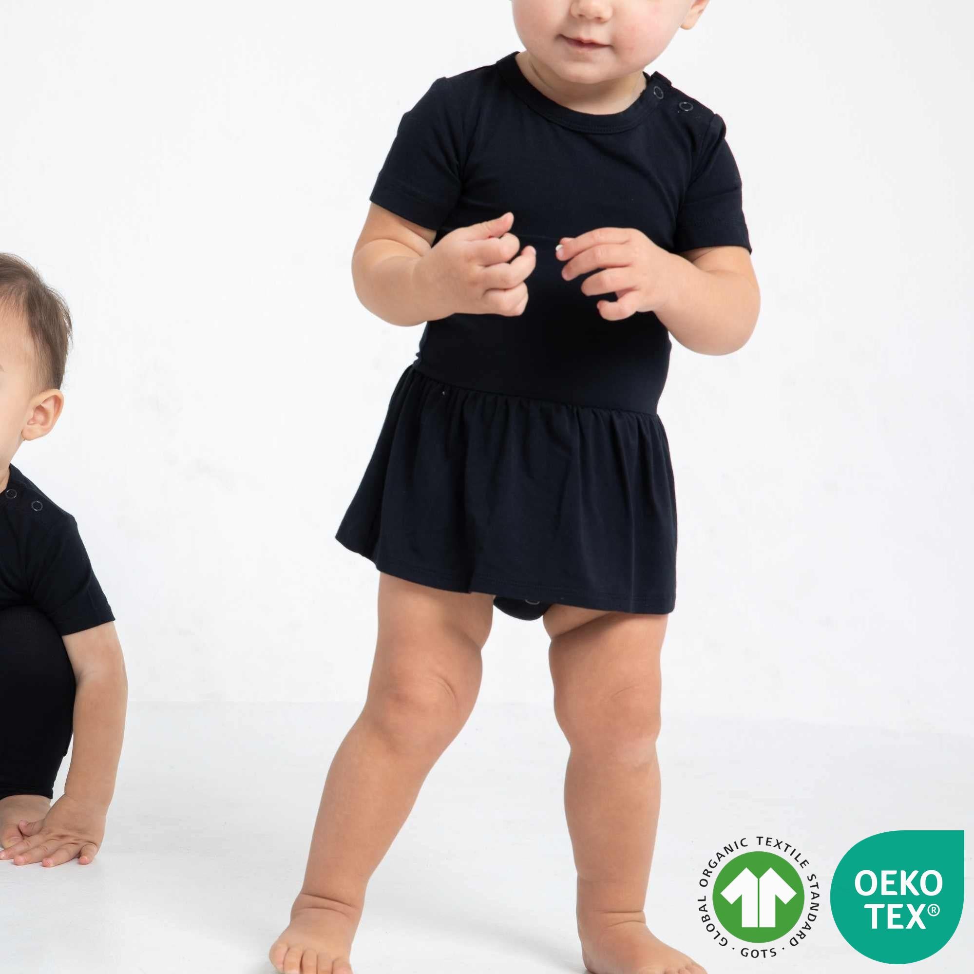 Black Skirted Bodysuit