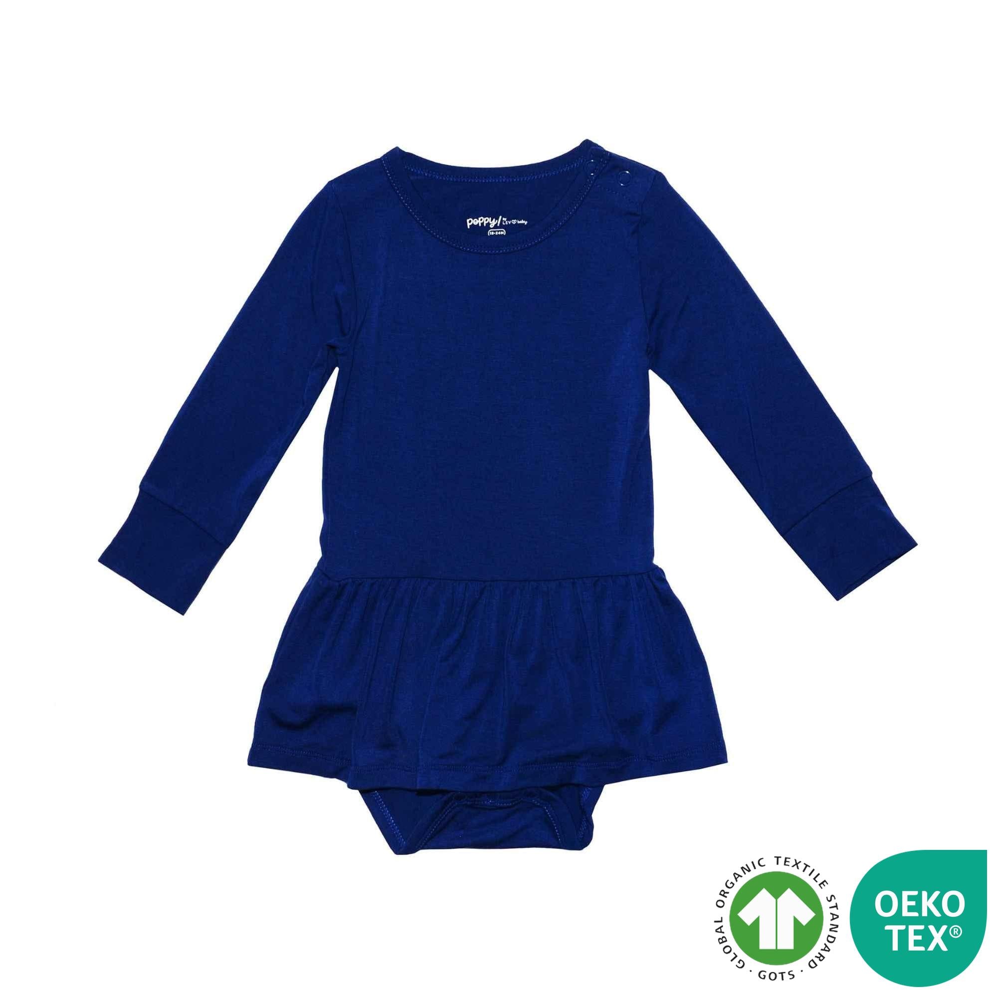 Navy Skirted Bodysuit