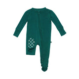 Evergreen Zippered Footie