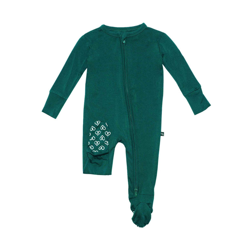 Evergreen Zippered Footie