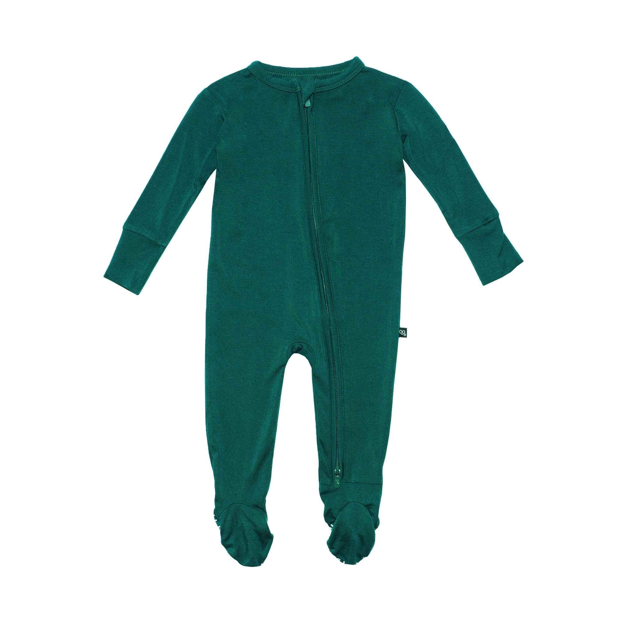 Evergreen Zippered Footie