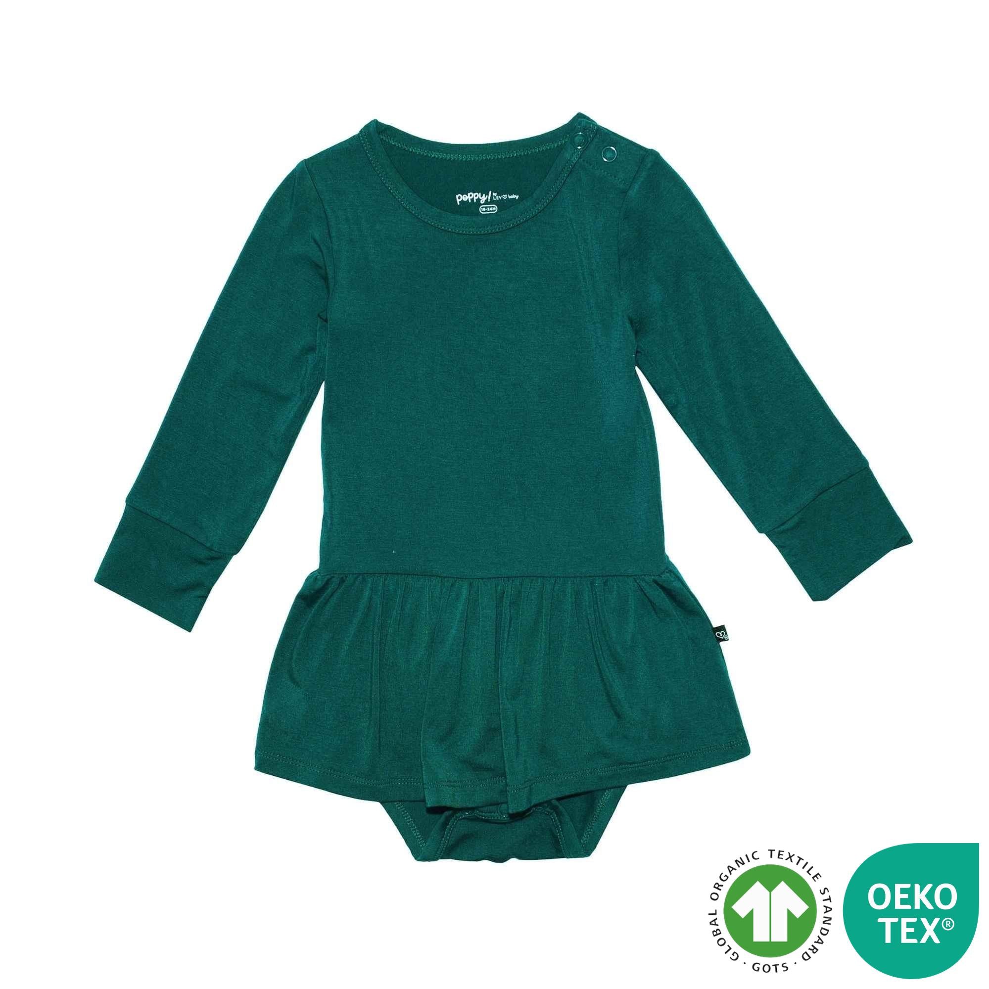Evergreen Skirted Bodysuit