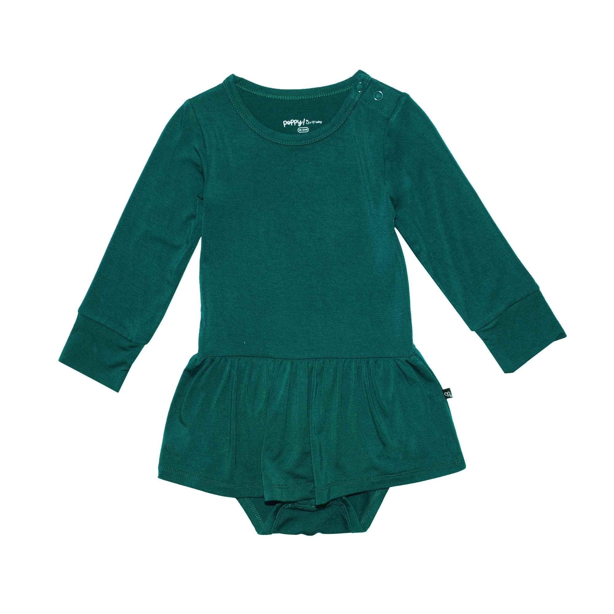 Evergreen Skirted Bodysuit