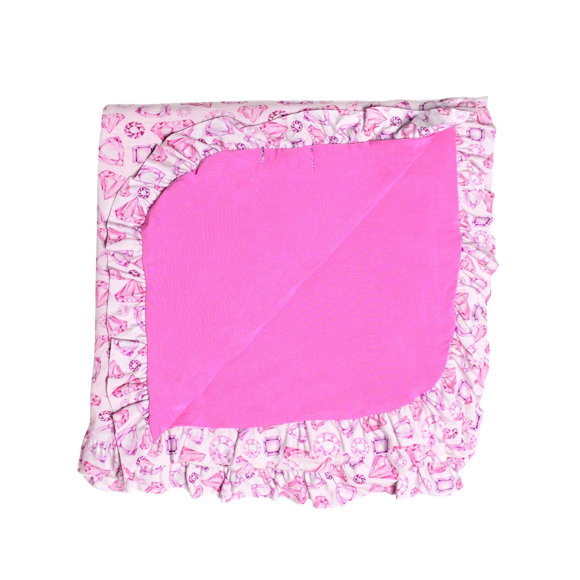 Pink Gem Ruffled Blanket