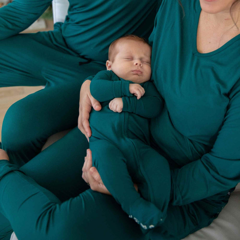 Evergreen Zippered Footie
