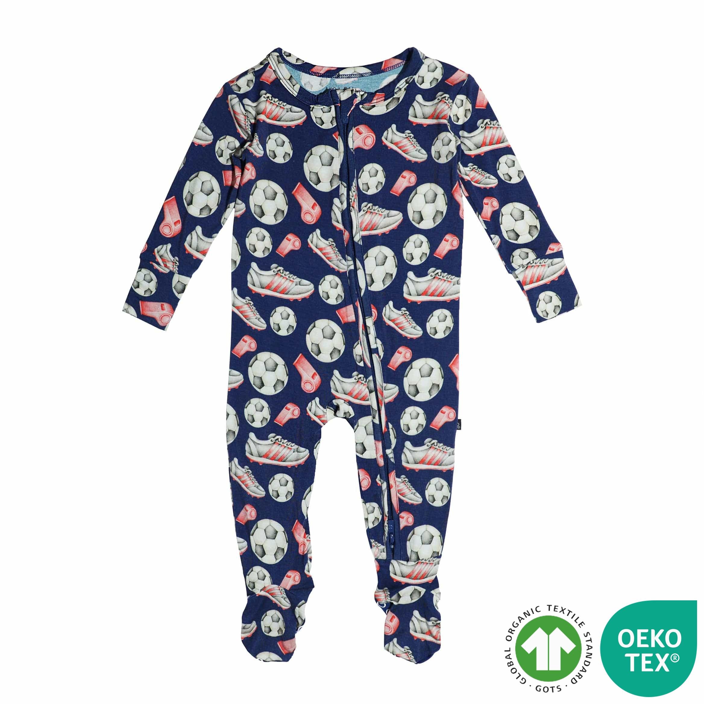 Soccer Zippered Footie