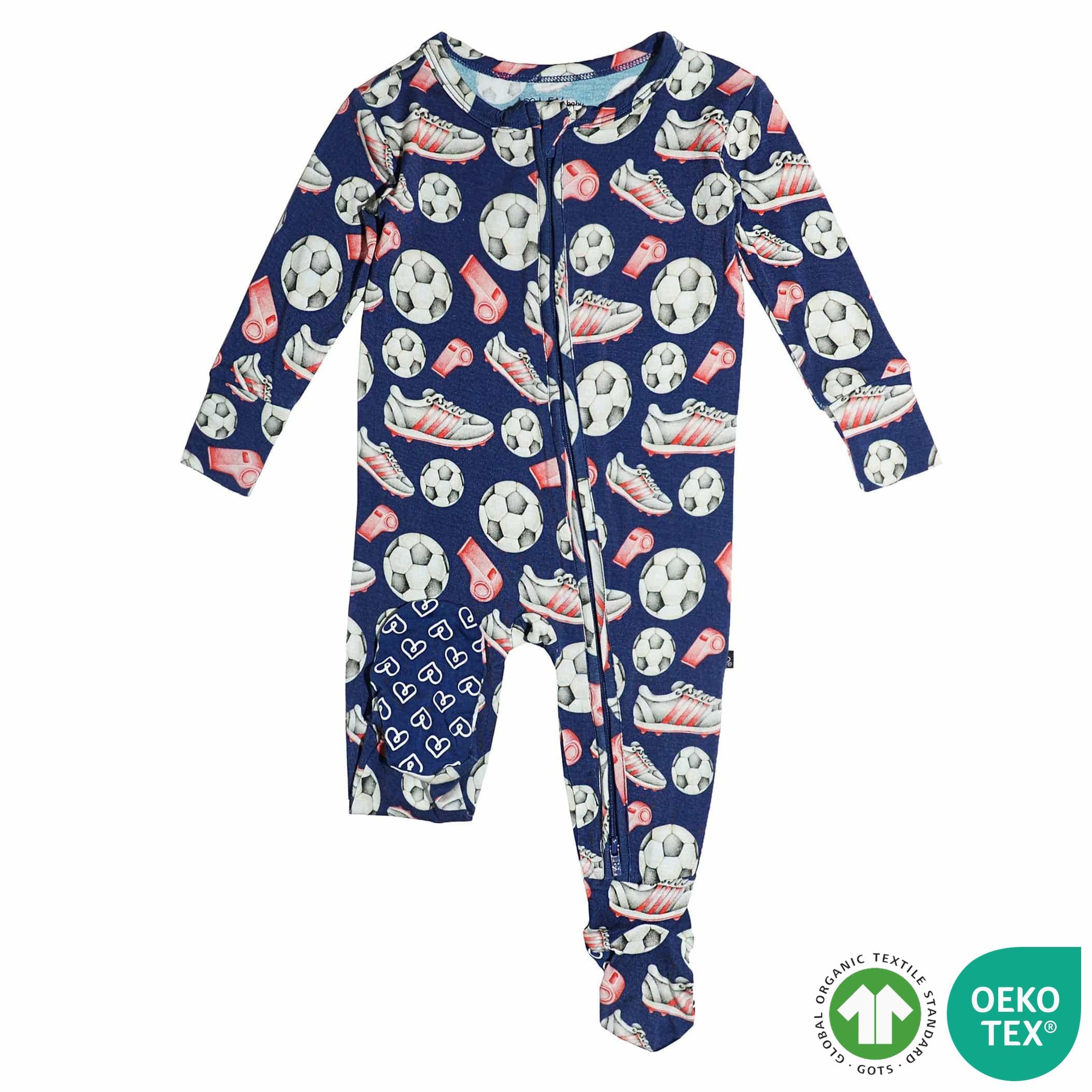 Soccer Zippered Footie