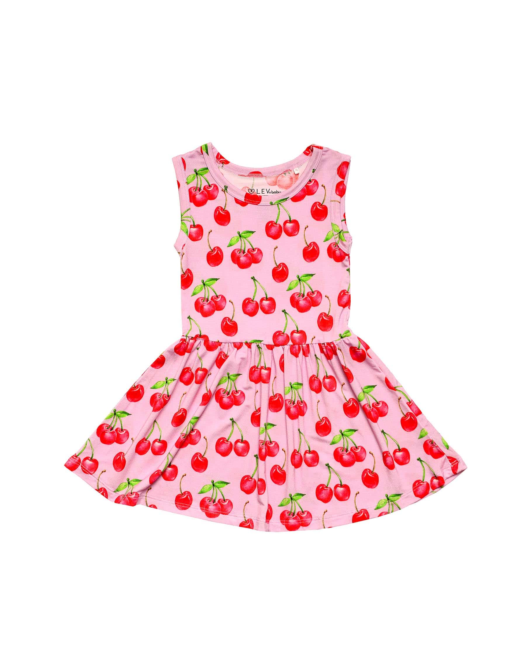 Sustainable Bamboo Cherry Twirl Dress