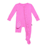 Raspberry Ruffled Footie