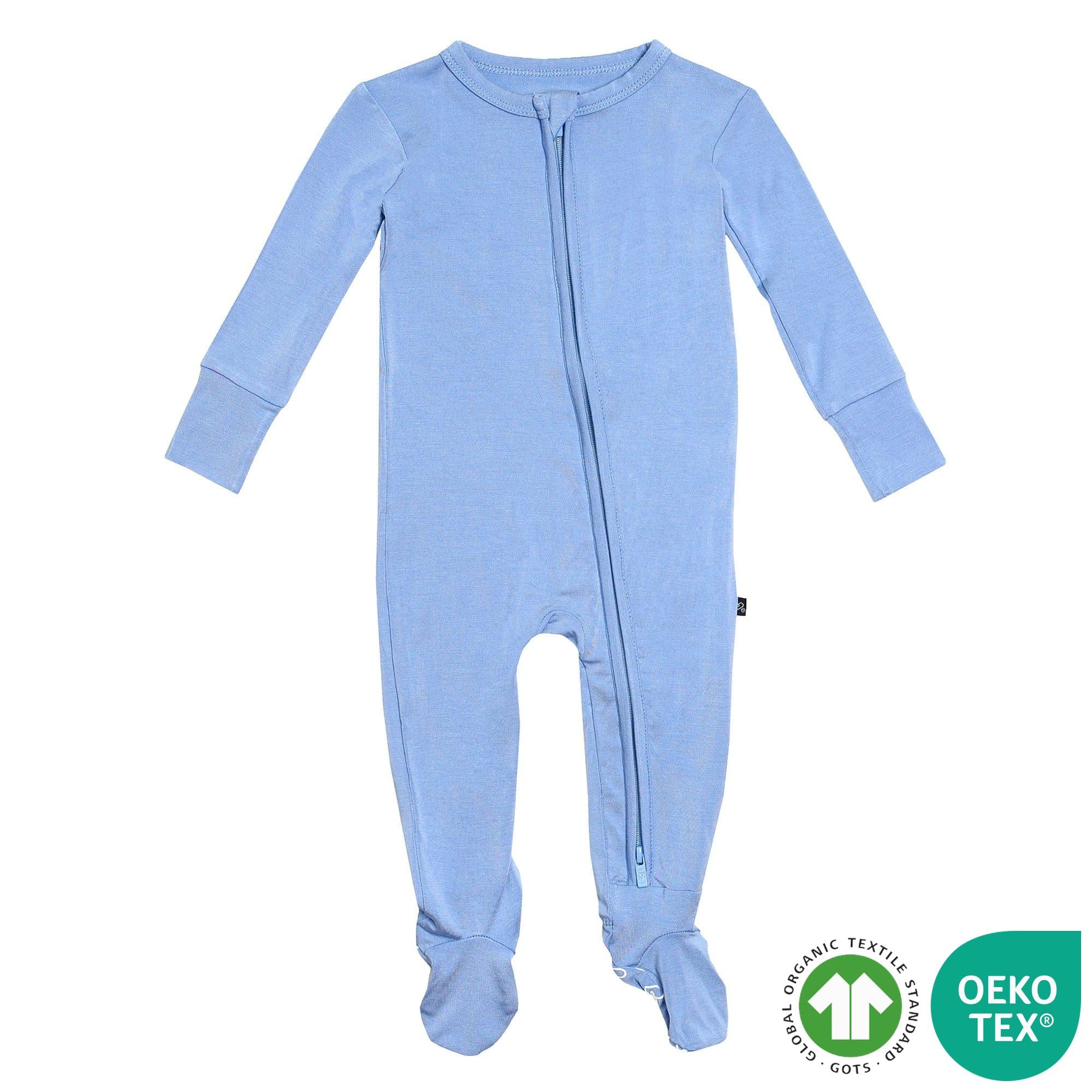 Slate Zippered Footie