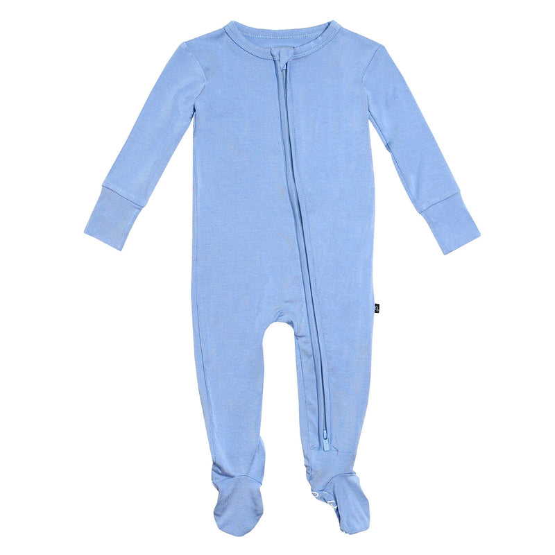 Slate Zippered Footie