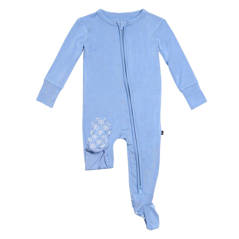 Slate Zippered Footie